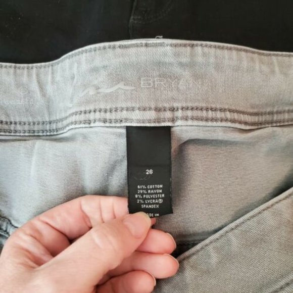 Lane Bryant Gray Ankle Genius Fit Jeans Womens 26 zip fly - Picture 5 of 9